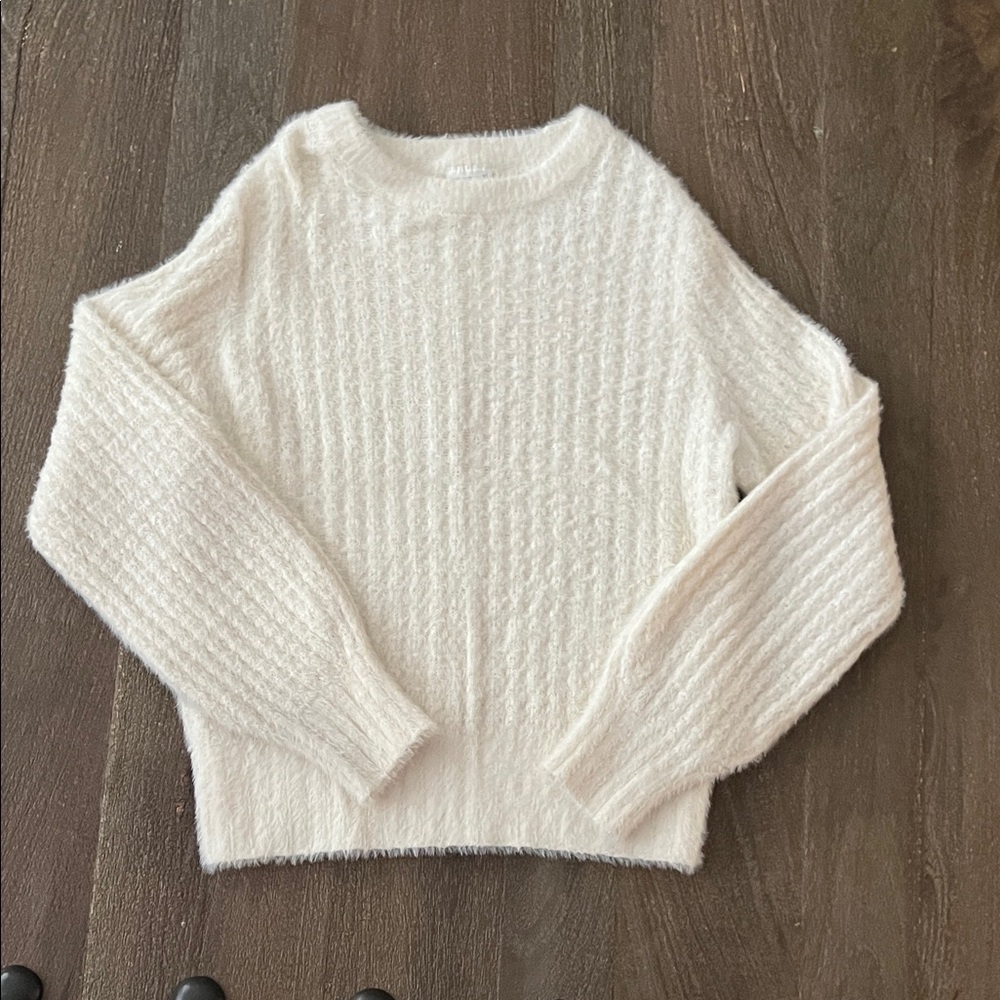 Abercrombie Kids Cream Textured Sweater
